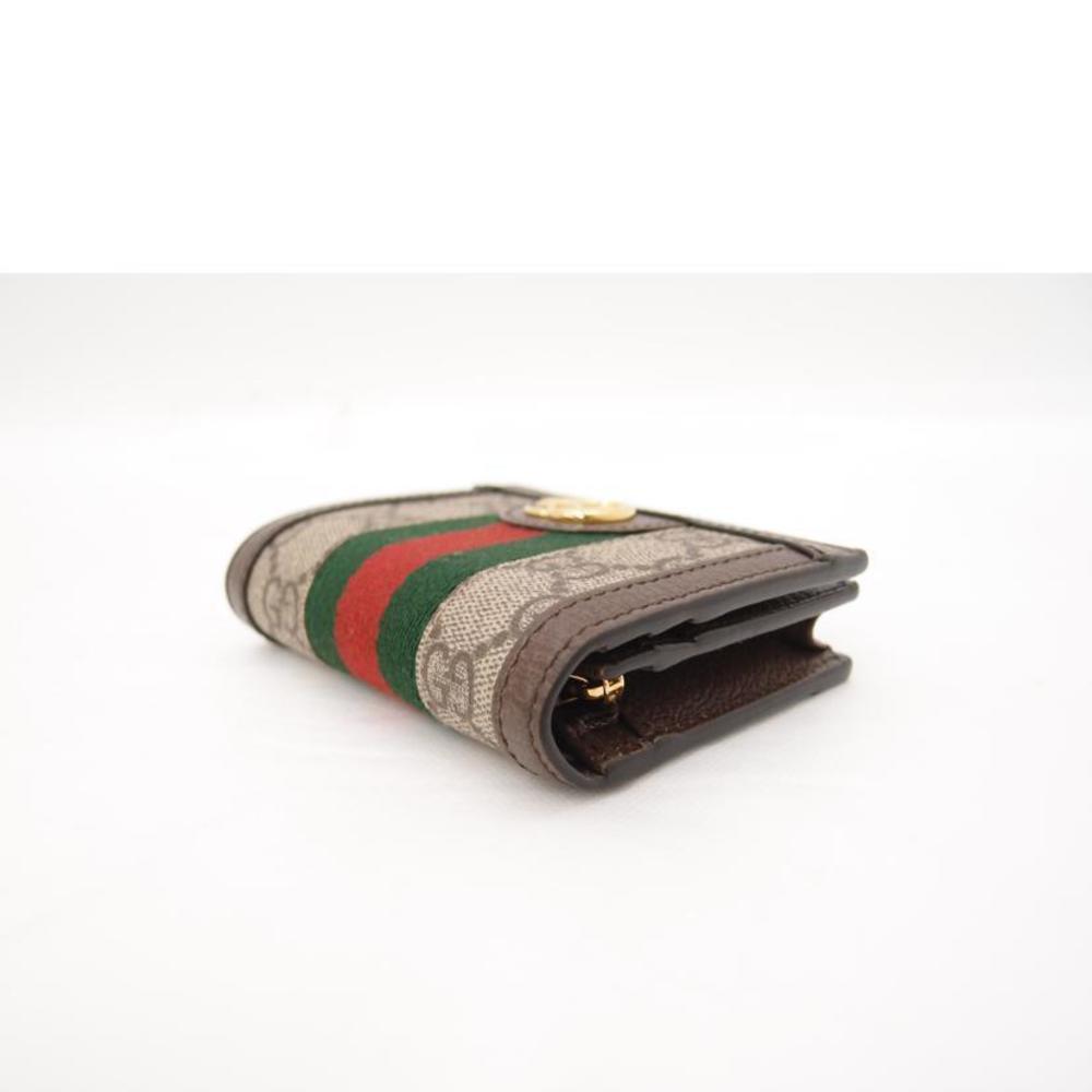 GUCCI GG Supreme Bi-Fold Wallet Ophidia Wallet Brown - Picture 4 of 7